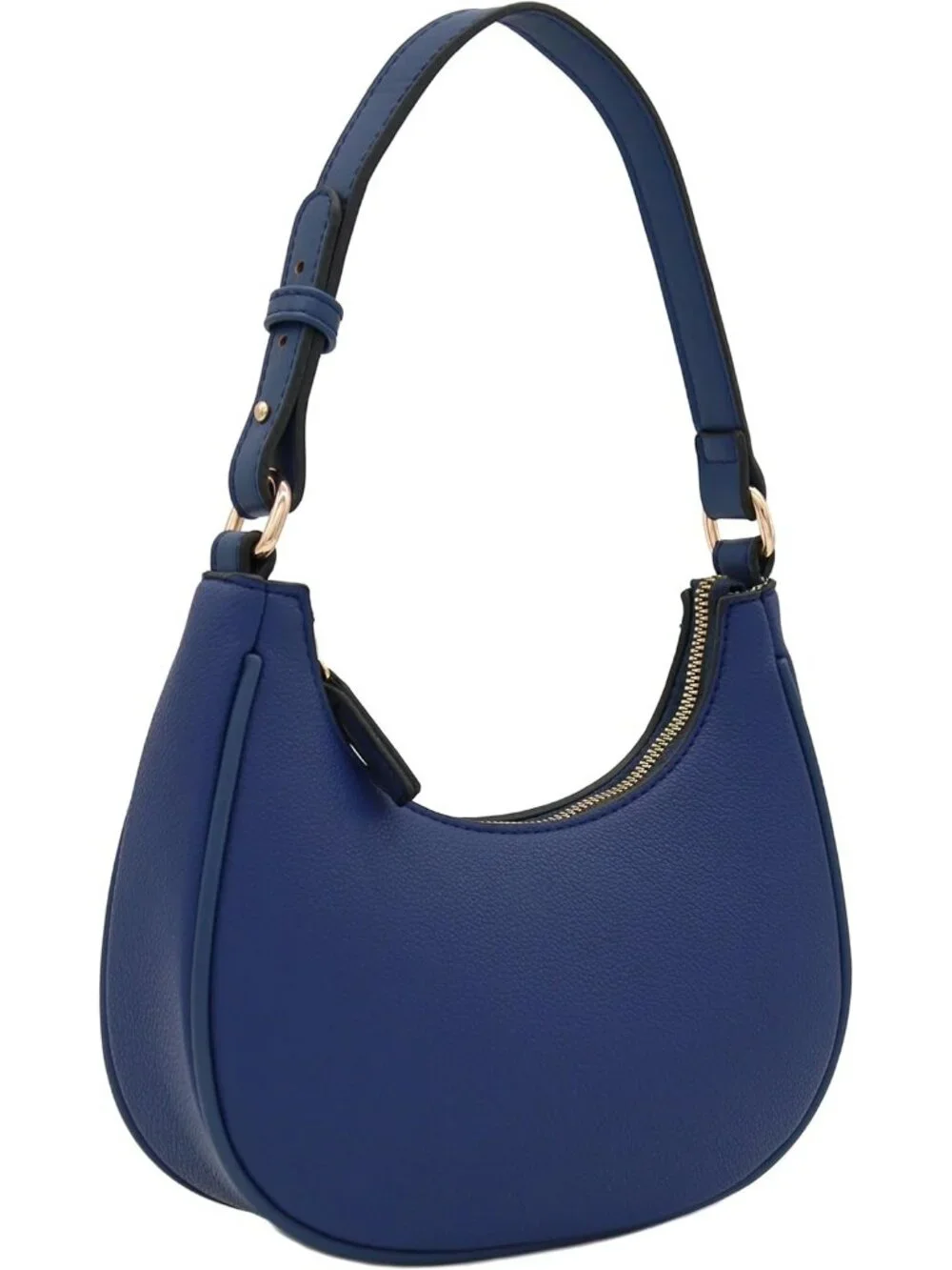 Women's Navy Small Crescent For Trendy Underarm Purse Zipper Shoulder Bag